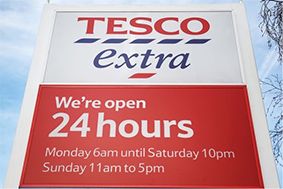 Tesco to end 24-hour trading at 30 more stores